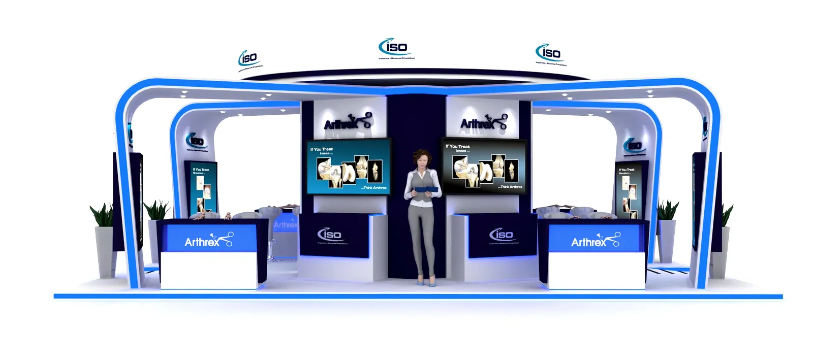 Render 3D Aprobado con Header Circular — CONGRESO ORTOPEDIA ISO