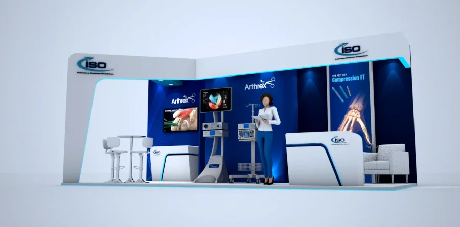 Render Conceptual: Stand Certificación de Calidad ISO