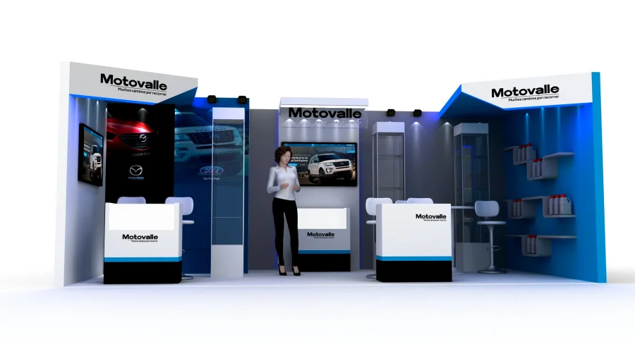 Render Conceptual: Pabellón Automotriz & Movilidad Motovalle