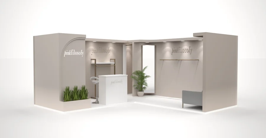 Render Conceptual: Stand Cosmética de Autor Pinkeva Beauty